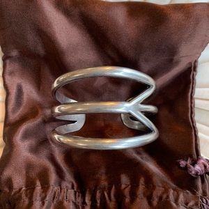 Lucky Brand Silver Peace Cuff